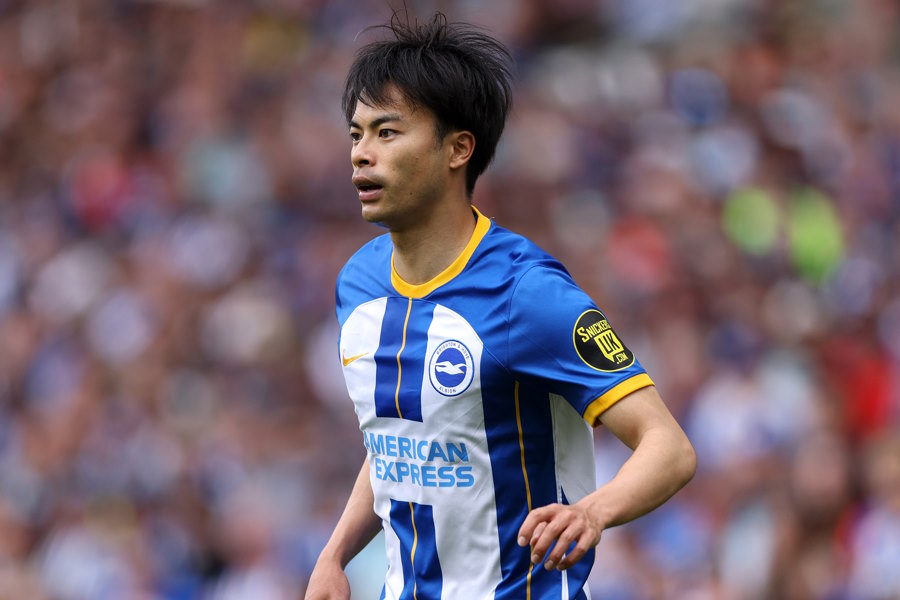 サウサンプトン戦で1アシストを記録した三笘薫【写真：Getty Images】