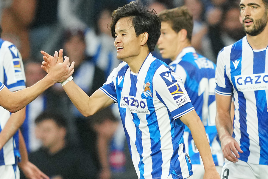 アルメリア戦でゴールを決めた久保建英【写真:Getty Images】