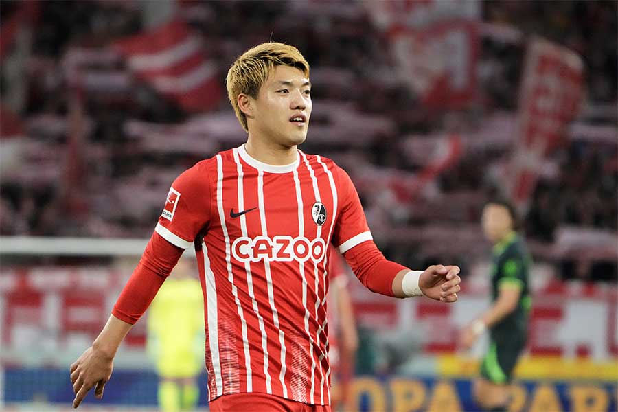フライブルクの堂安律【写真：Getty Images】