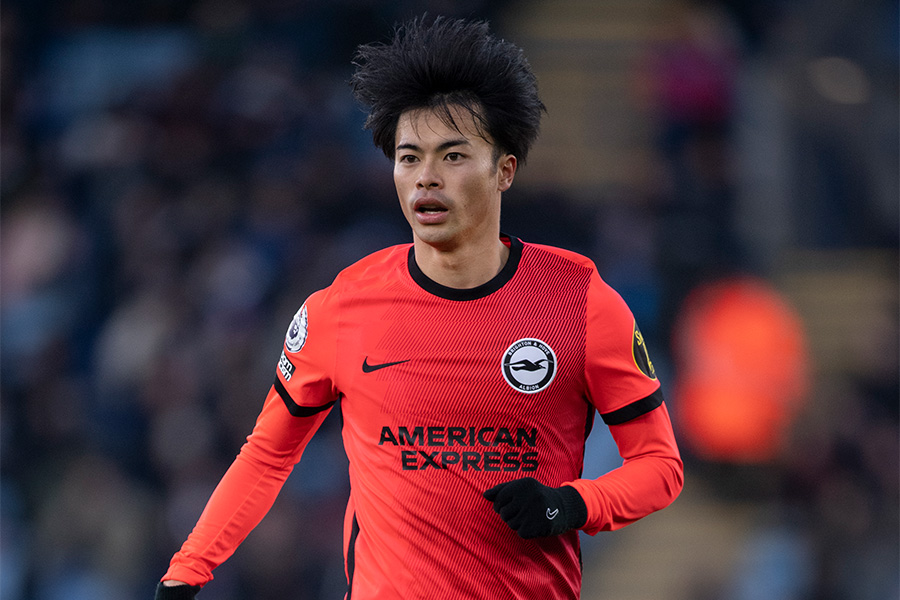 三笘薫がレスター戦で決めた完璧なゴールに注目【写真:Getty Images】