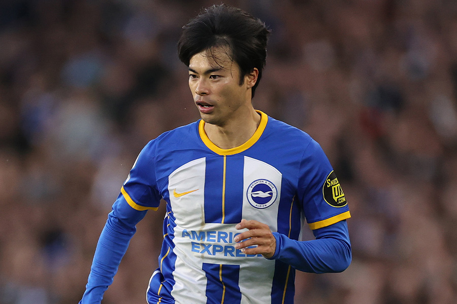 三笘薫が後半途中出場から見せ場【写真:Getty Images】