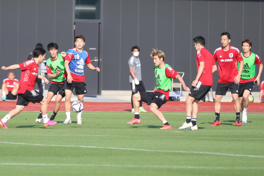 U-24日本代表の練習風景【写真：河合 拓】