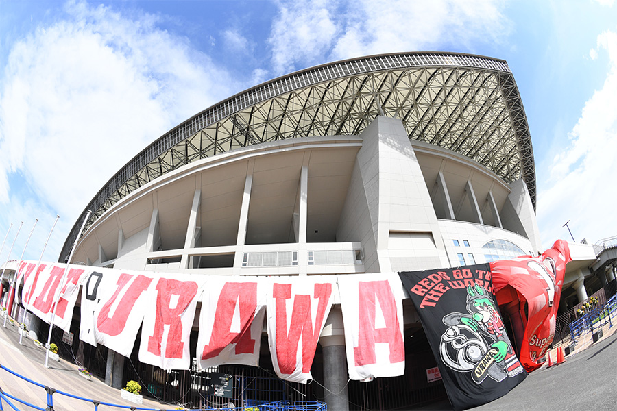 埼玉スタジアムの駐車場が冠水？【写真：徳原隆元】