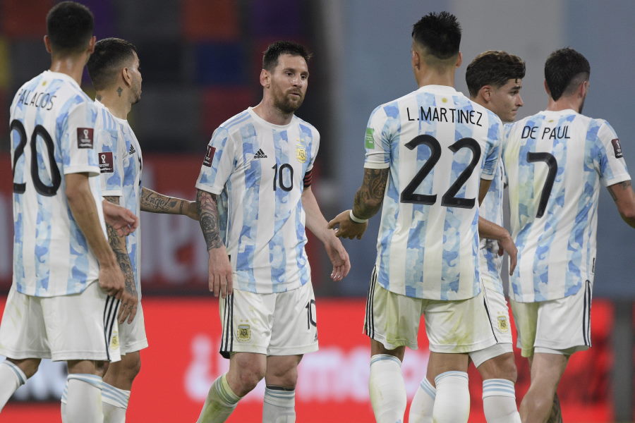 W杯予選のチリ戦に臨んだアルゼンチン代表【写真：Getty Images】