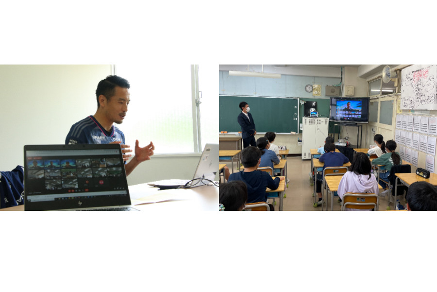 横浜市の小学生ともつながりをつくった【写真:©1992 Y.MARINOS & ©主催者提供】