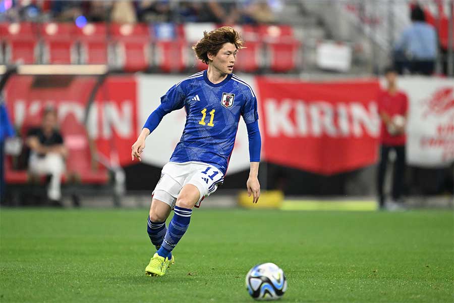 日本代表の古橋亨梧【写真：徳原隆元】