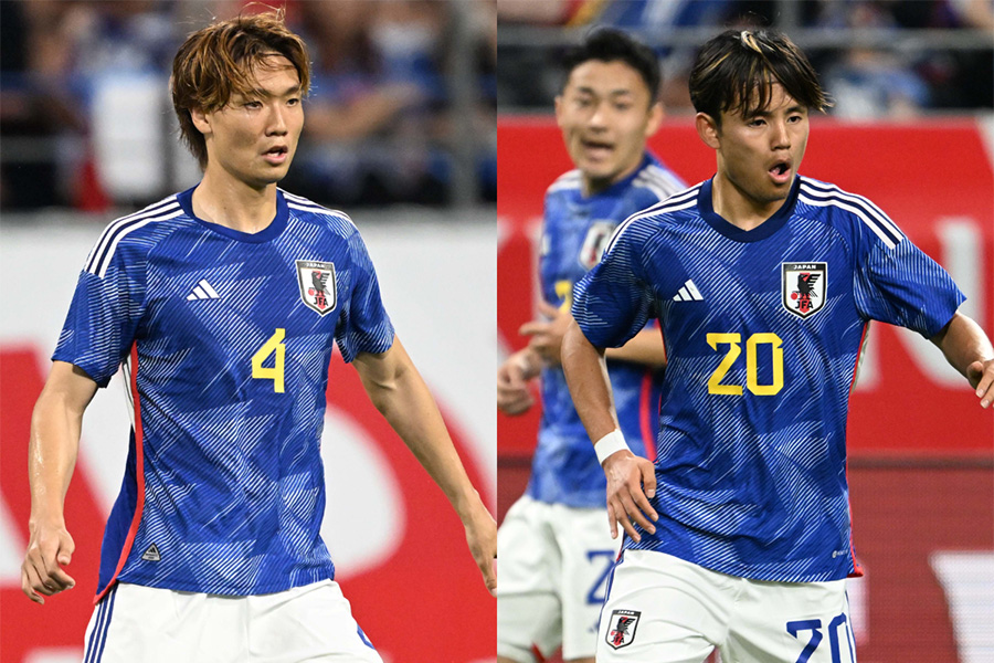 エルサルバドル戦に出場した板倉滉と久保建英【写真：徳原隆元】