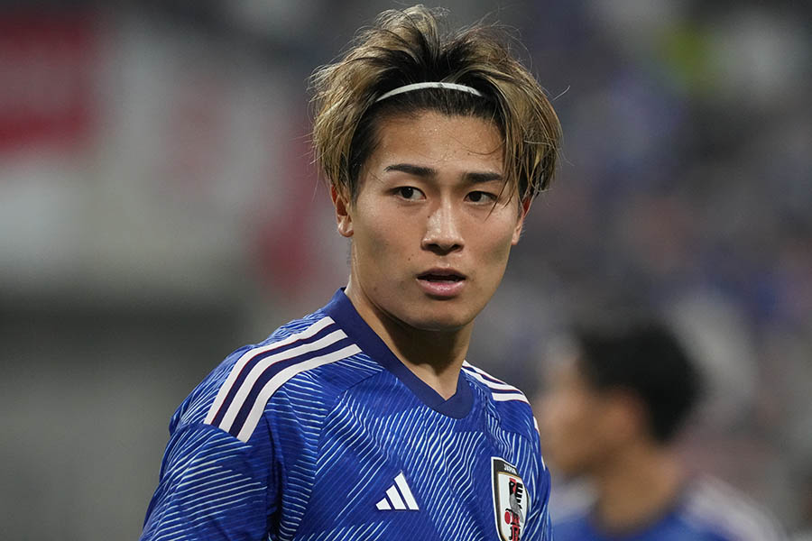 エルサルバドル戦でゴールを決めた中村敬斗【写真：Getty Images】