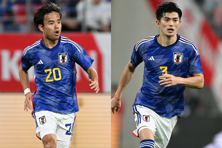 エルサルバドル戦に出場した久保建英と谷口彰悟【写真:徳原隆元】