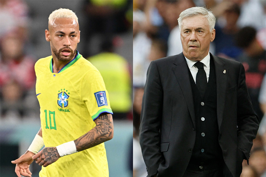 ネイマールはカルロ・アンチェロッティ監督の就任を歓迎?【写真:徳原隆元 & ロイター】