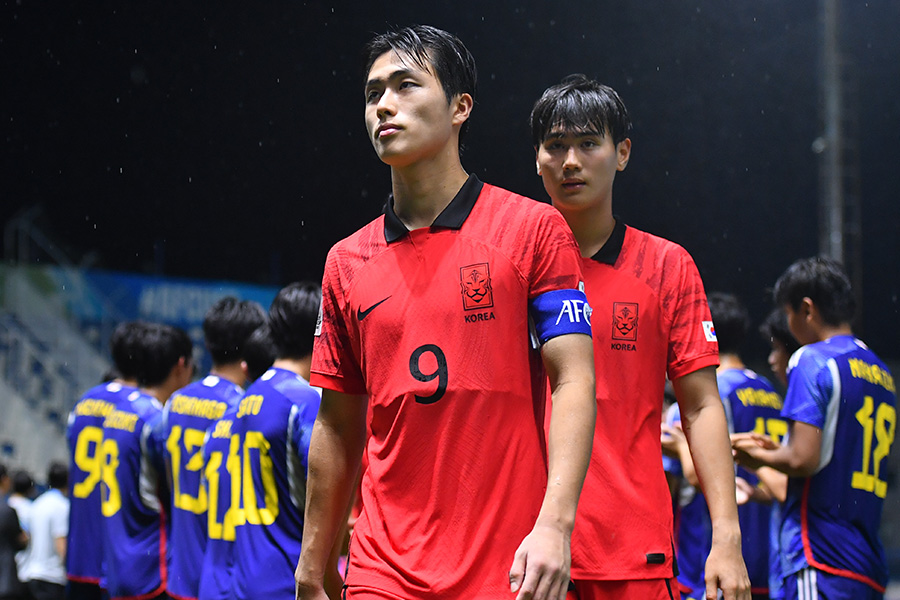 0-3で敗れたU-17韓国代表【写真：2023 Asian Football Confederation (AFC)】