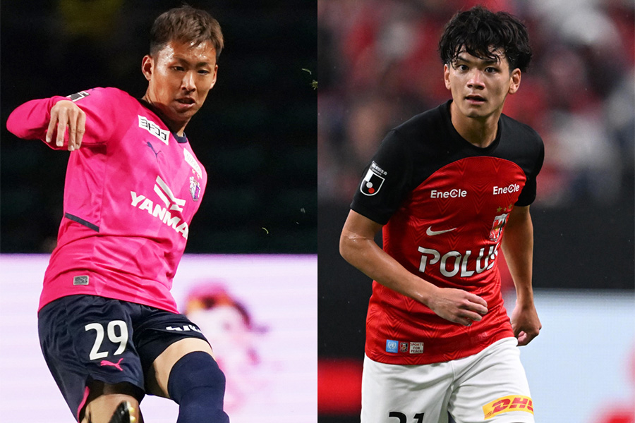 舩木翔と大久保智明の接触シーンで好ジャッジ【写真：Getty Images & 徳原隆元】