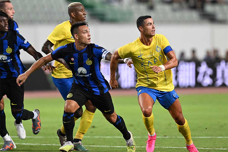 アル・ナスルに対するインテルの強気な姿勢が光った【写真：徳原隆元】