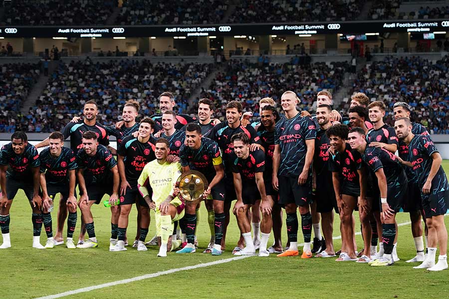 訪韓中のマンチェスター・シティ【写真：Getty Images】