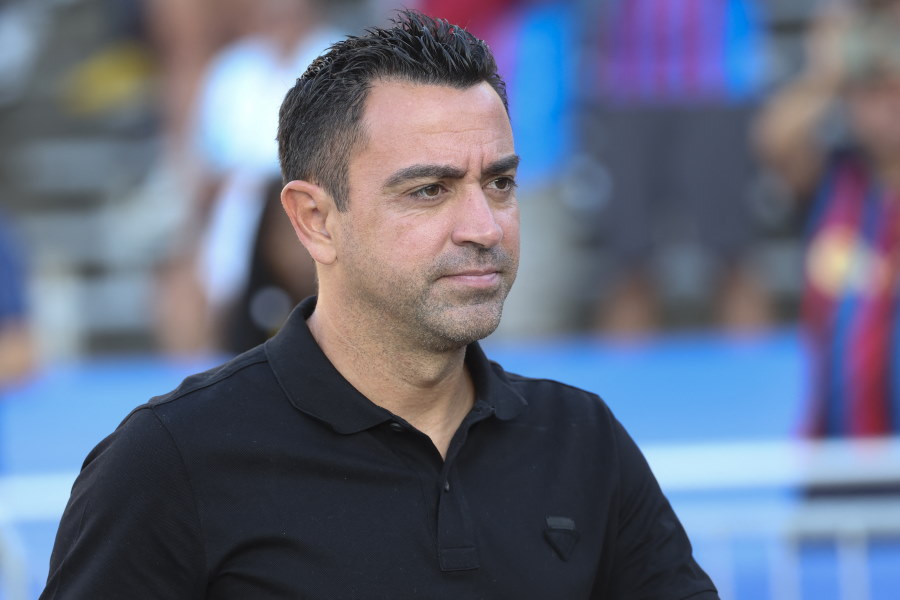 バルセロナのシャビ監督【写真：ロイター】