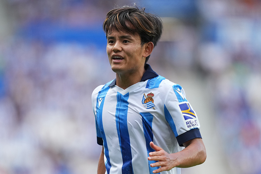 ジローナ戦で先制ゴールを決めた久保建英【写真:Getty Images】