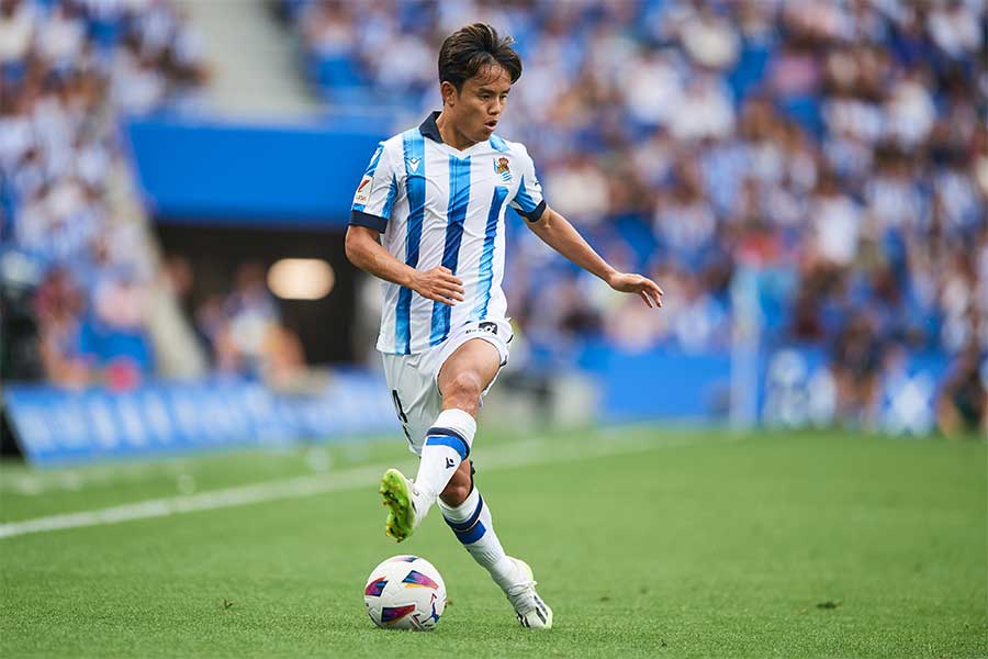 ジローナ戦でゴールを決めた久保建英【写真：Getty Images】