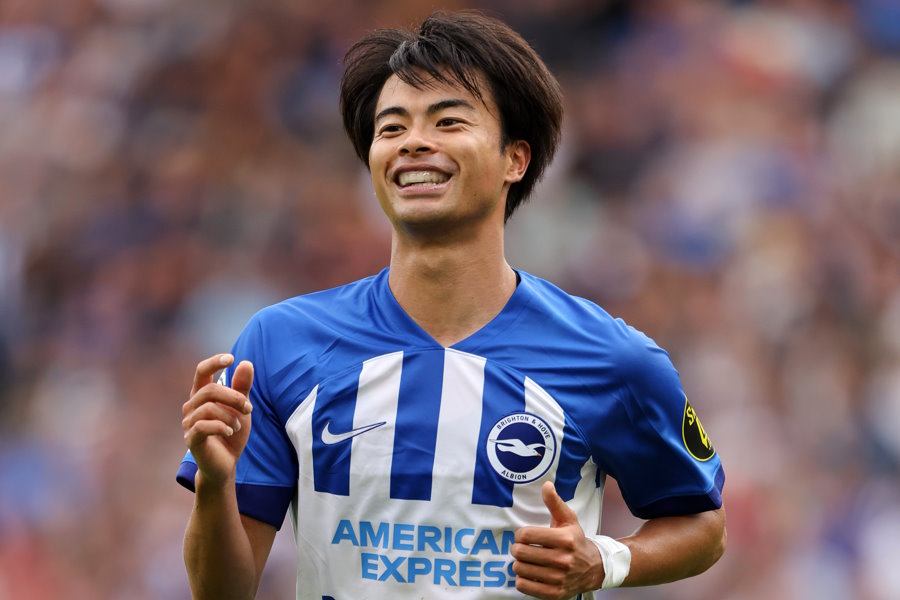 ブライトンでプレーする三笘薫【写真：Getty Images】