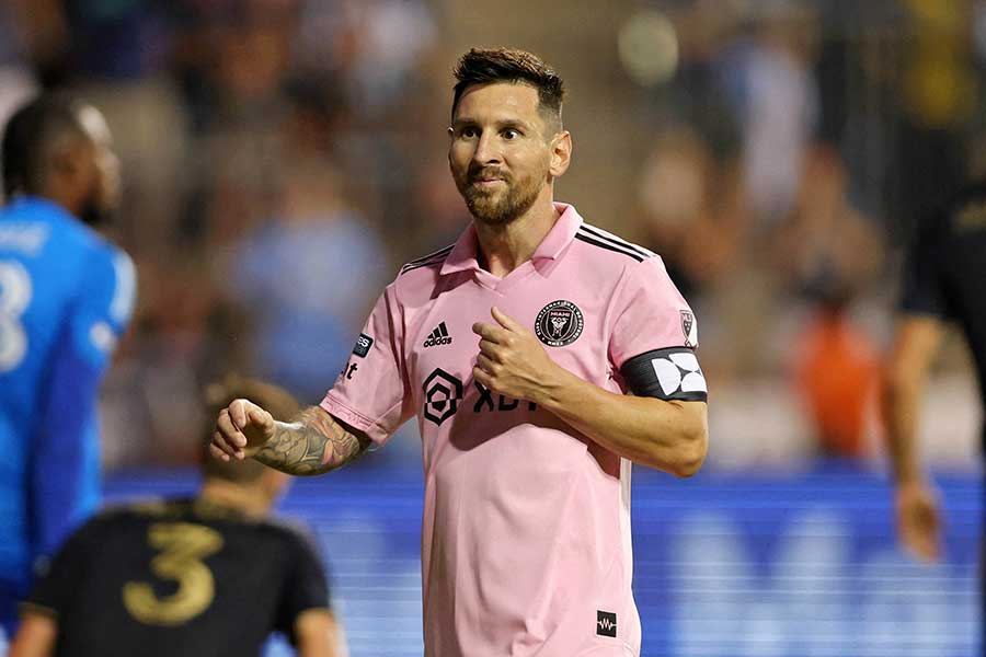 インテル・マイアミでプレーするリオネル・メッシ【写真：ロイター】