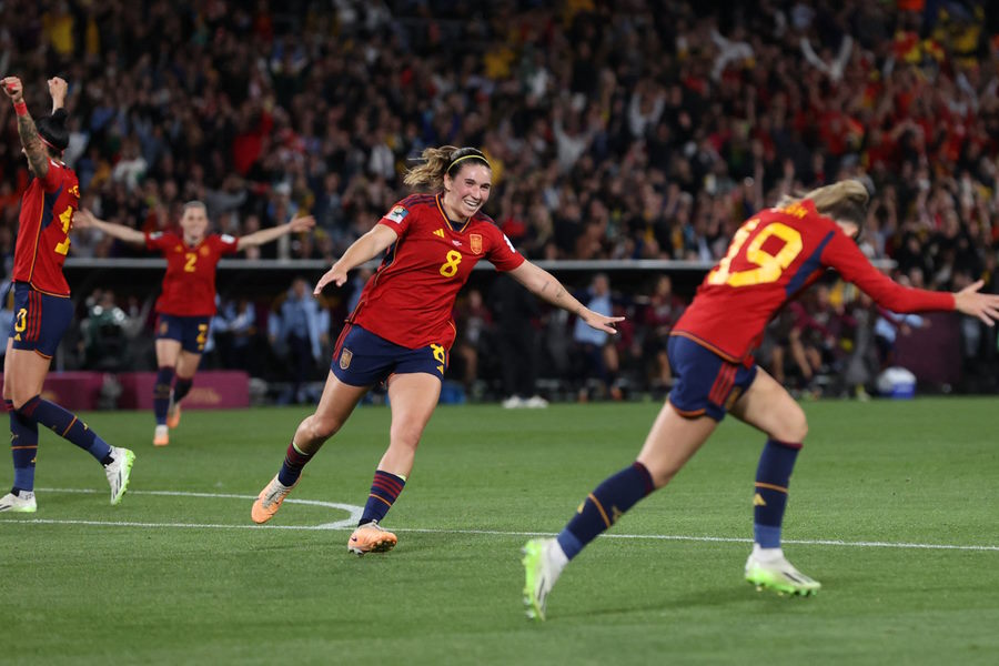 イングランドに1-0で勝利した優勝のスペイン【写真：ロイター】