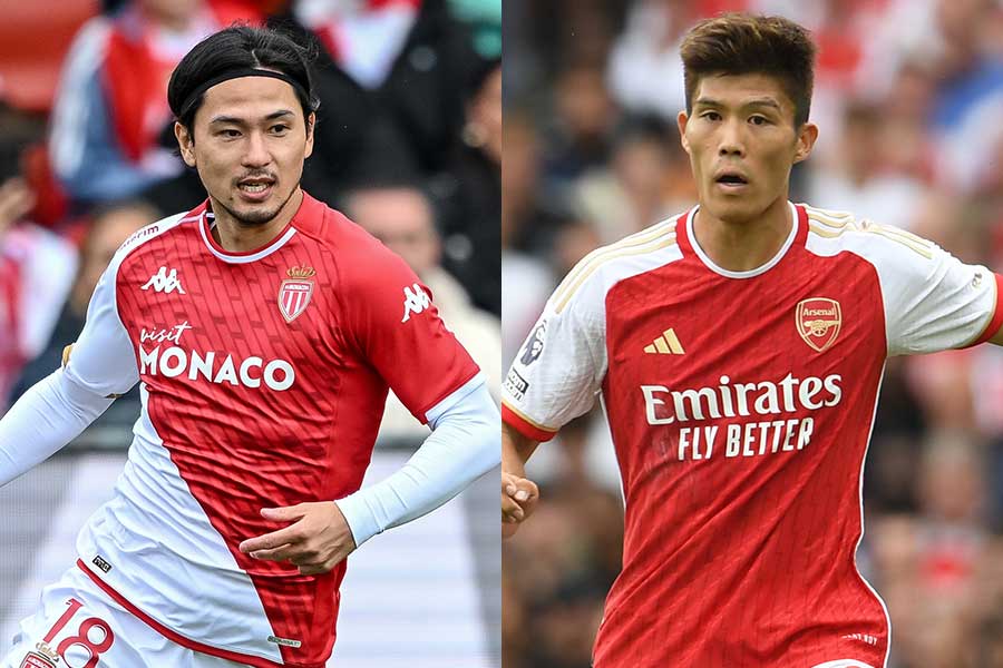 遠藤航が助言を求めた南野拓実（左）と冨安健洋【写真：Getty Images】