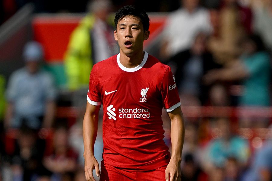 リバプールでプレーする遠藤航【写真：Getty Images】