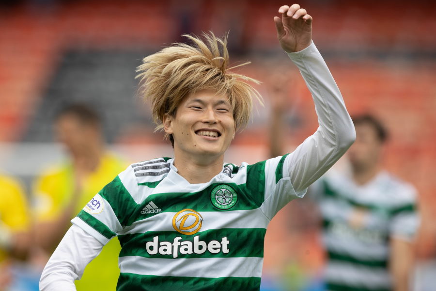 ハットトリック達成の古橋亨梧【写真：Getty Images】