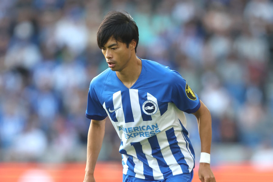 ブライトンでプレーする三笘薫【写真:Getty Images】