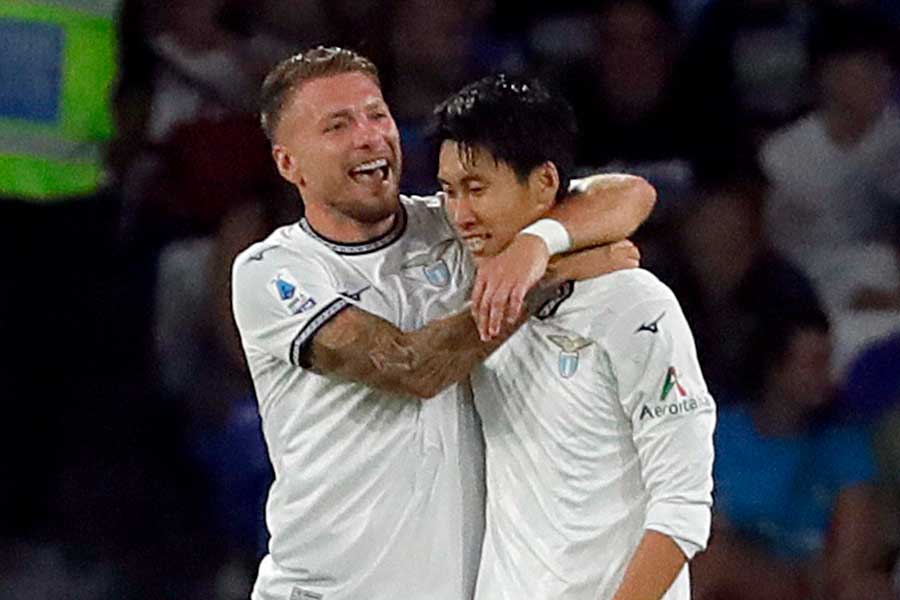 セリエA初ゴールを挙げたラツィオの鎌田大地【写真：ロイター】