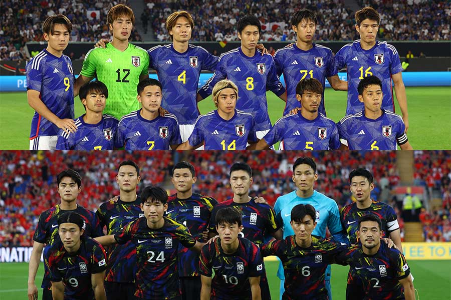 アジア杯に臨む日韓両代表チーム【写真：ロイター】