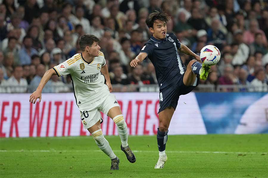 久保建英とフラン・ガルシア（左）のマッチアップに現地注目【写真：Getty Images】