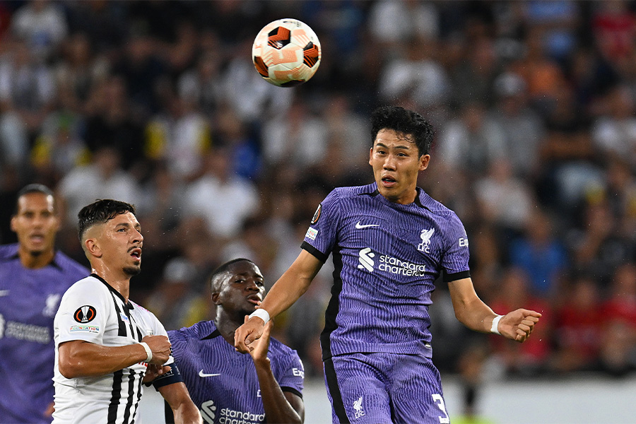 LASKリンツ戦に出場した遠藤航【写真：Getty Images】