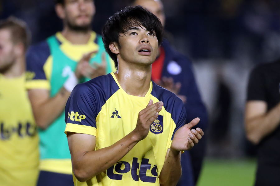 ベルギーのサン=ジロワーズでプレーするMF三笘薫【写真:Getty Images】