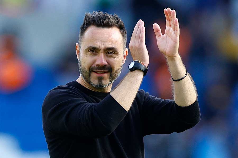 ブライトンを率いるロベルト・デ・ゼルビ監督【写真:ロイター】