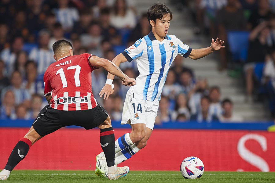 好調の久保建英はビルバオ戦でゴール【写真:Getty Images】