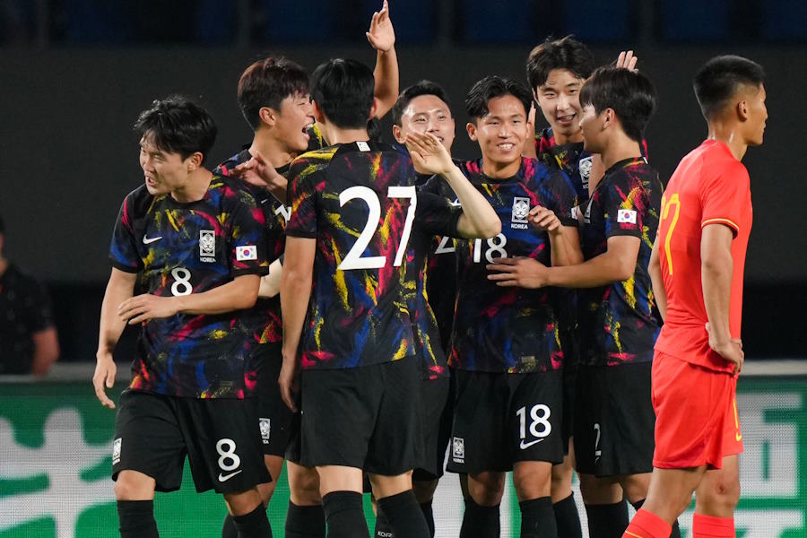 U-24韓国代表（写真は6月の親善試合のもの）【写真：Getty Images】