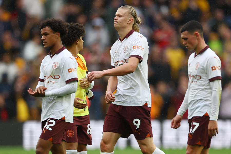マンチェスター・シティはウルブスに相手に敗戦【写真：ロイター】