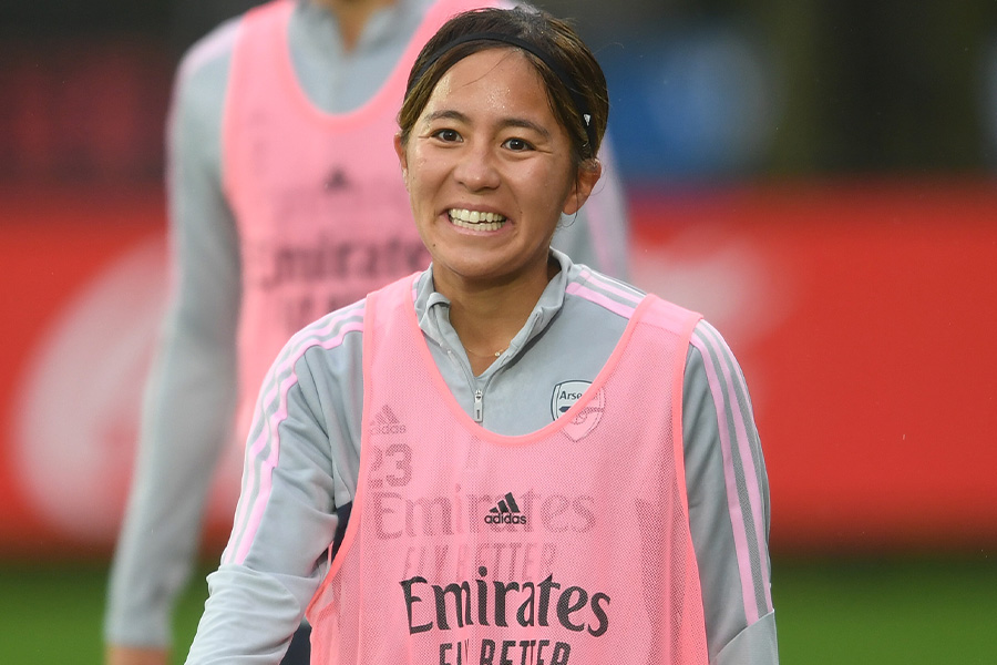 アーセナル女子チームでプレーするFW岩渕真奈【写真：Getty Images】