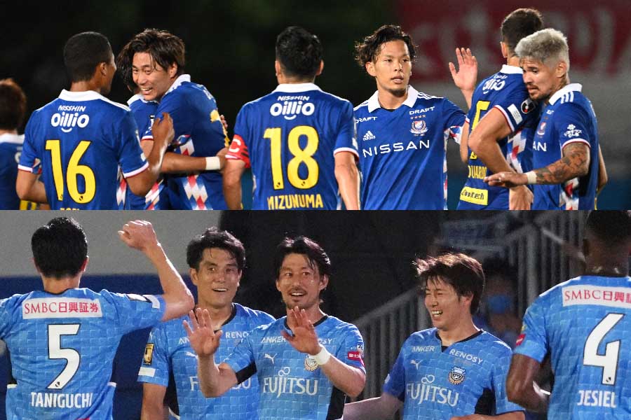 横浜FMと川崎の違いを列挙【写真：Getty Images ＆ 徳原隆元】