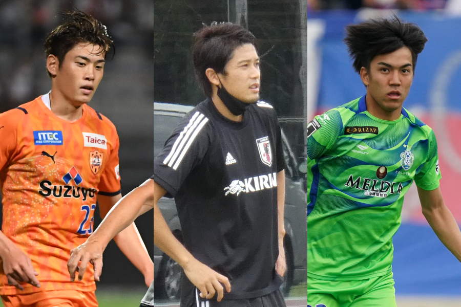 清水MF鈴木唯人、元日本代表の内田篤人氏、湘南MF田中聡【写真：Getty Images ＆ Football ZONE web】