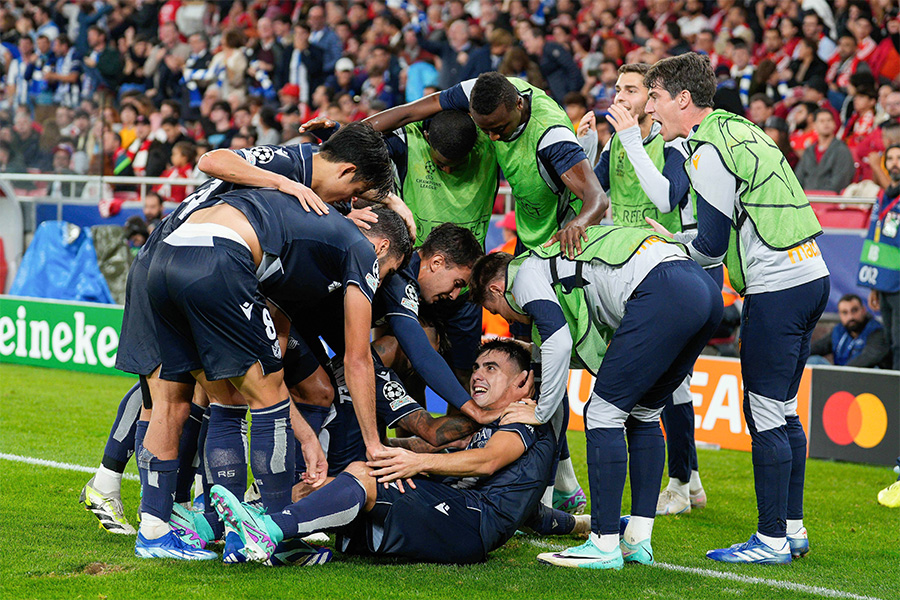 今季CLで好調のレアル・ソシエダ【写真:Getty Images】