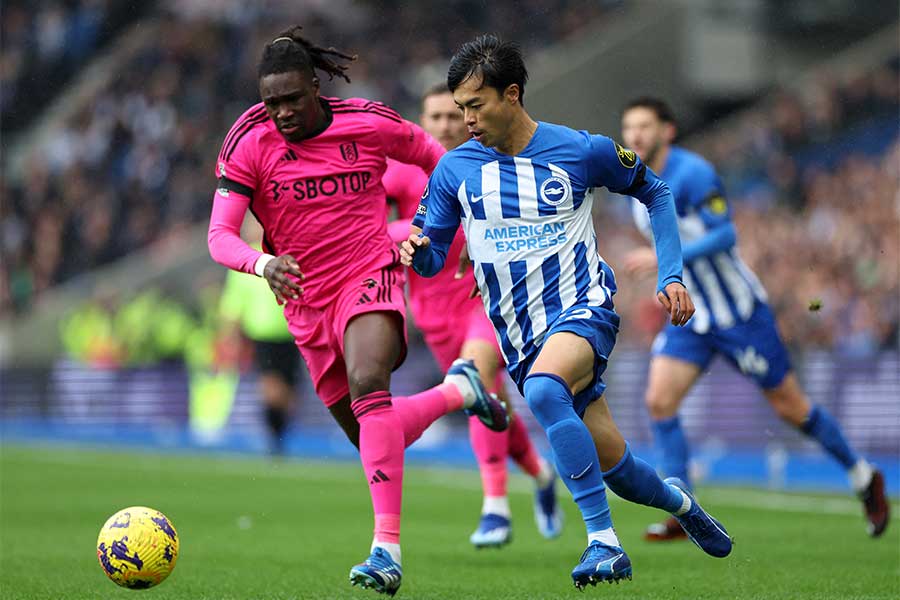 フルハム戦に先発出場した三笘薫【写真：ロイター】