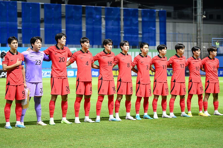 U-17W杯でグループステージ敗退の危機に直面する韓国代表【写真：Getty Images】