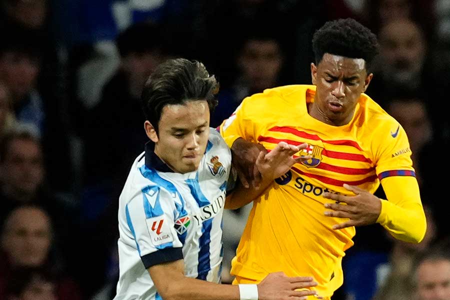 バルセロナ戦にフル出場した久保建英【写真:Getty Images】