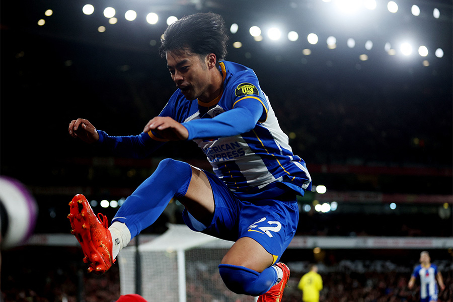 ブライトンで活躍する三笘薫【写真：ロイター】