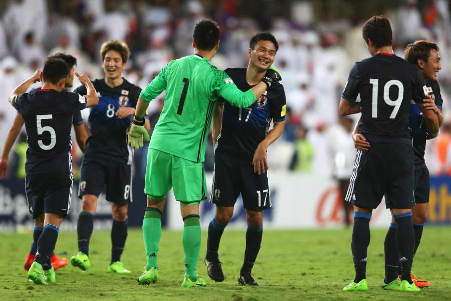 前回W杯の最終予選でアウェーのUAE戦を戦った日本代表【写真：Getty Images】