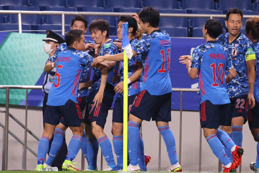 W杯アジア最終予選は豪州戦の田中碧(17番)の一撃で流れが変わった【写真:高橋 学】