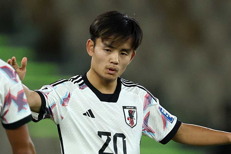 シリア戦で3ゴールに関与した久保建英【写真：Getty Images】