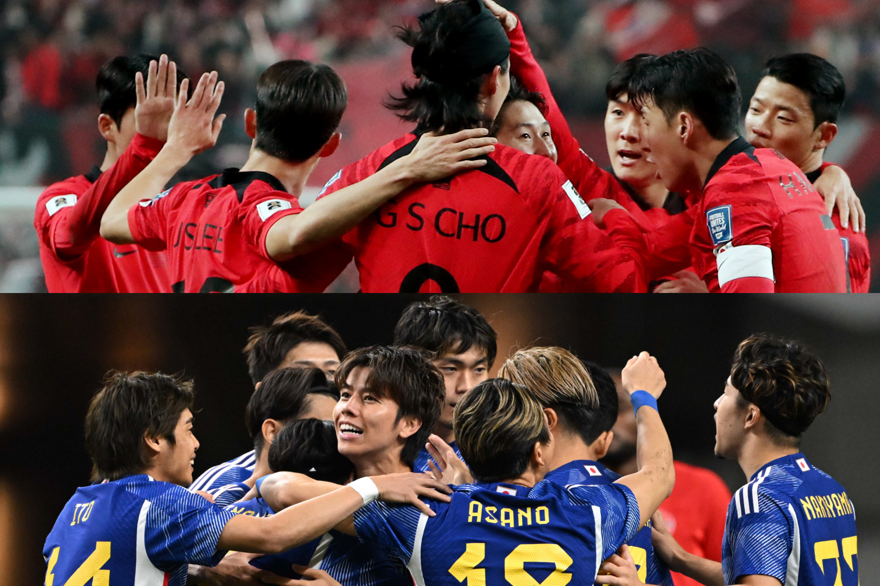 森保ジャパンが8連勝、韓国代表も5連勝中【写真：徳原隆元 & ロイター】