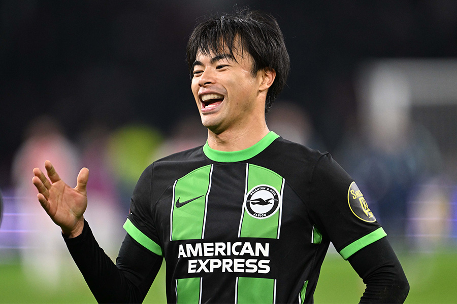 三笘薫がブライトンのトレーニングに復帰【写真：徳原隆元】